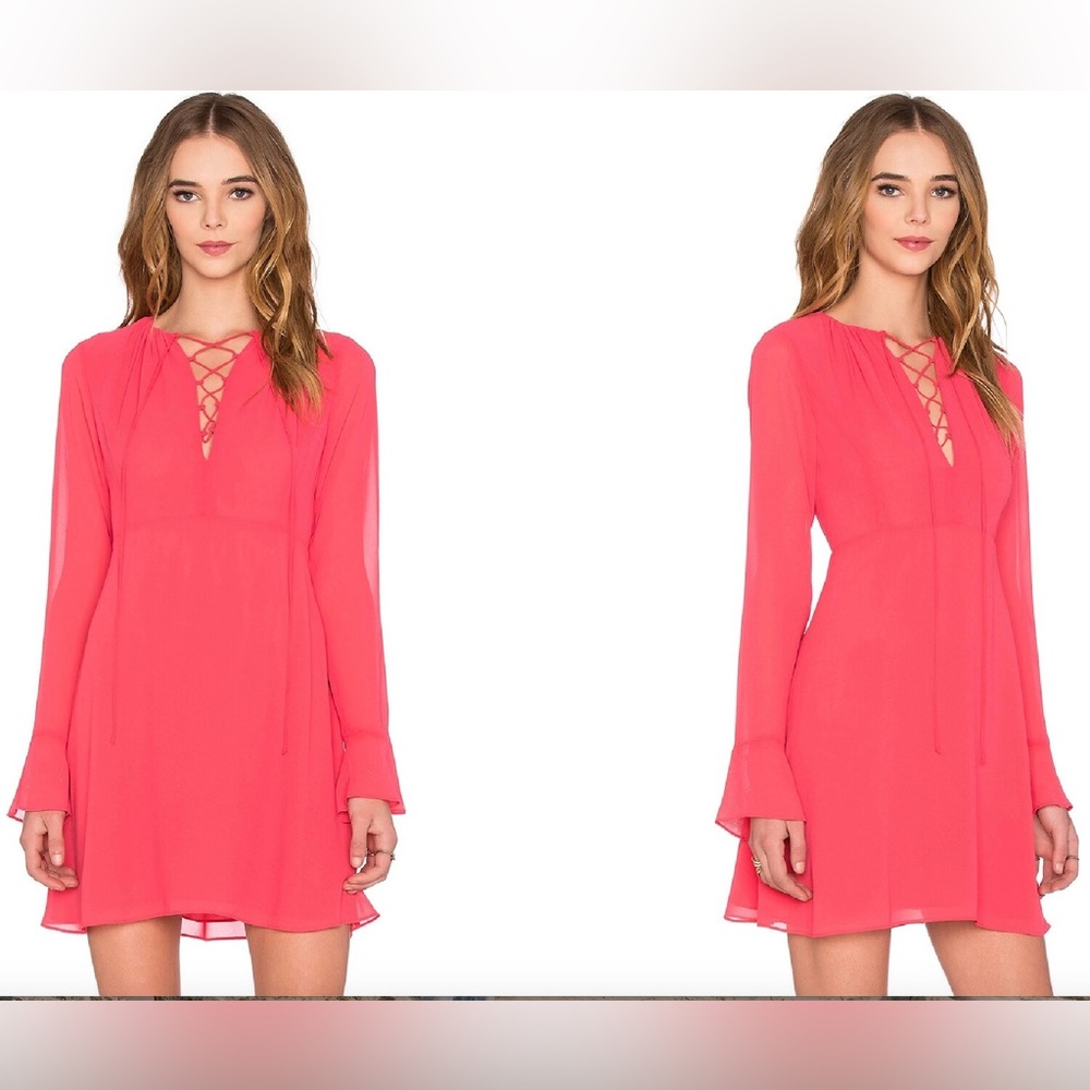 Beautiful chiffon, long sleeve dress